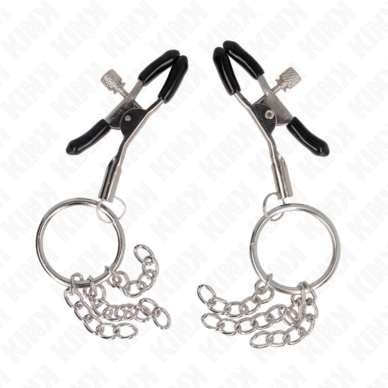 Pinces à tétons anneau O-ring et petite chaîne argent — vue principale