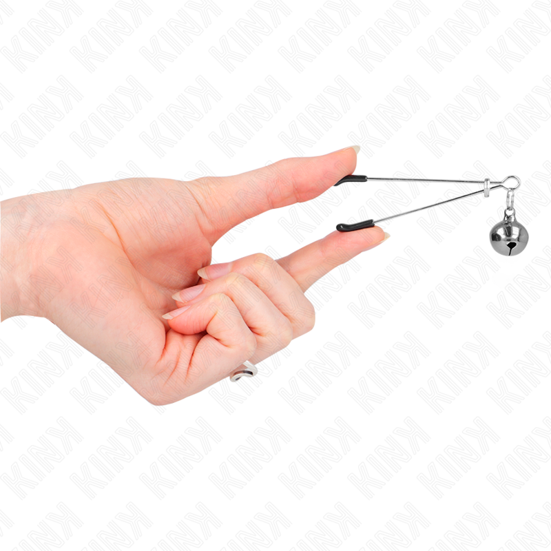 kink pinces a telephone mince cloche argent 7 cm