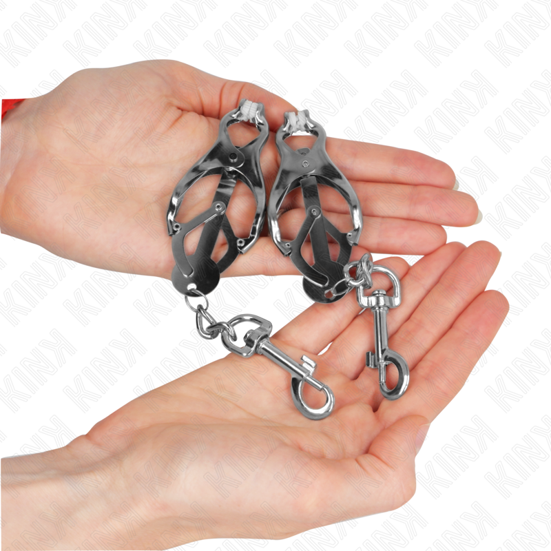 kink pinces a metelles trefle japonais avec crochets argent