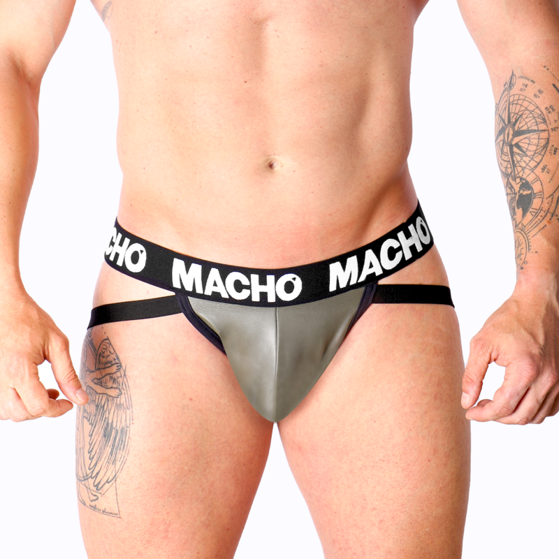 Jockstrap homme simili cuir élastique — emballage produit