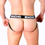 Jockstrap homme simili cuir élastique — vue de dos