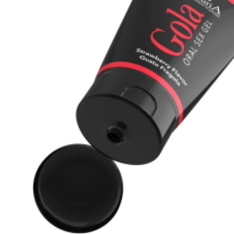 Gel gourmand pour le sexe oral saveur fraise — vue de profil