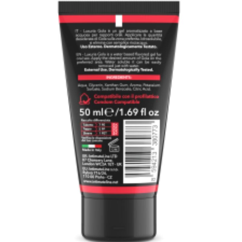Gel gourmand pour le sexe oral saveur fraise — détail produit