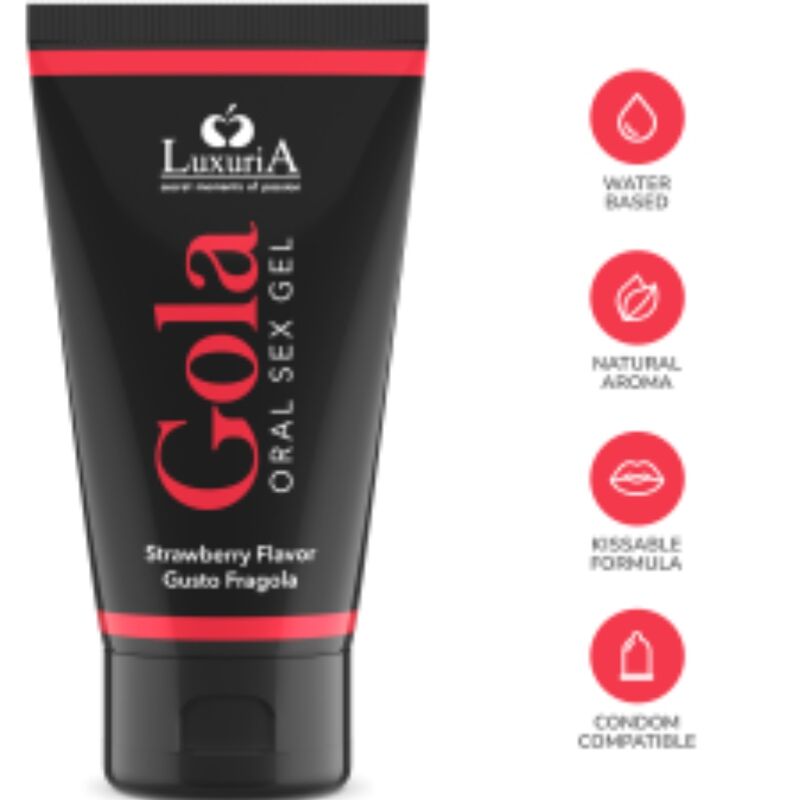 Gel gourmand pour le sexe oral saveur fraise — vue de dos