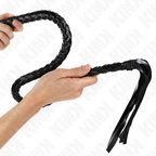 kink fouet serpent avec anneau a main noir 65 cm
