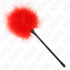 kink plumes tickle rouges utilisees pour le kit bondage 27 cm