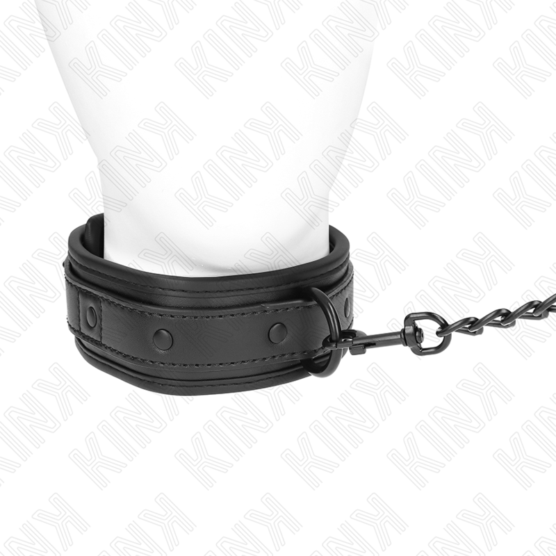 Collier de bondage en néoprène réglable — vue de profil
