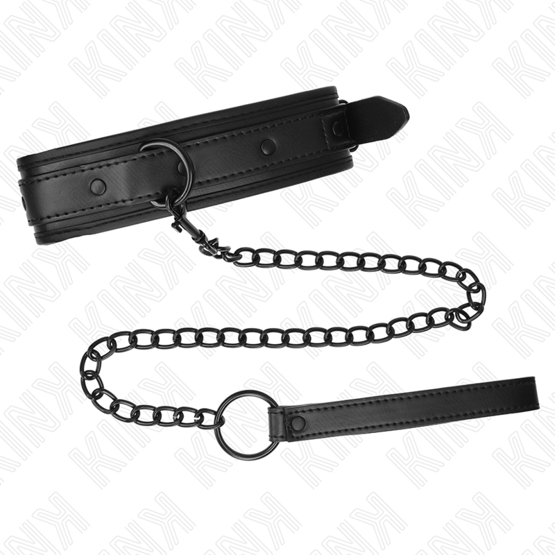 Collier de bondage en néoprène réglable — vue de dos