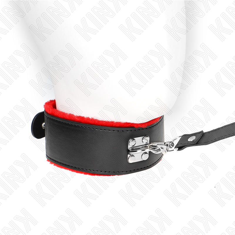 Collier en cuir avec bracelet ajustable — vue de profil