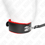Collier en cuir avec bracelet ajustable — vue de profil