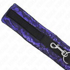 Collier court en velours avec longe — détail texture surface