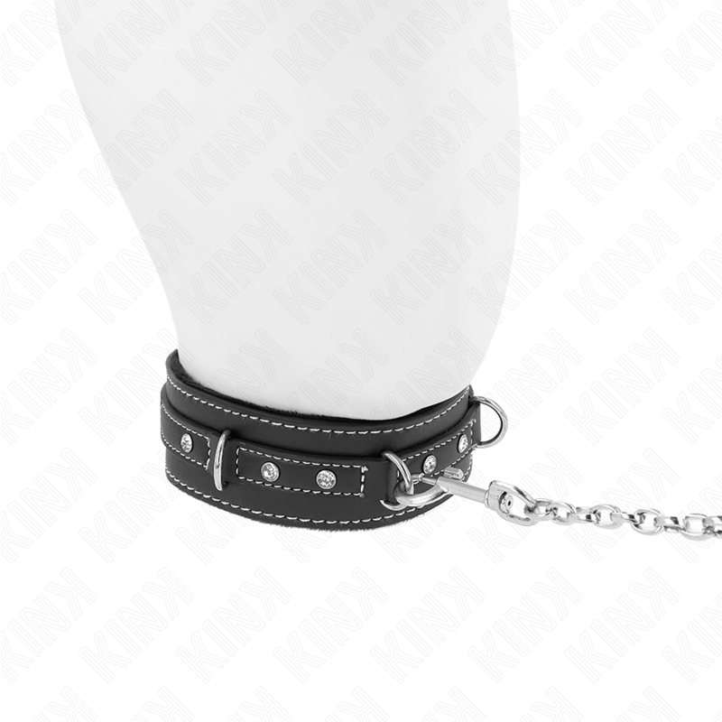 Collier à ceinture avec rivets strass — vue de dos