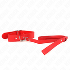 Collier à ceinture avec bracelet rouge ajustable — vue de dos
