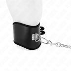 Collier large avec laisse réglable — vue de profil