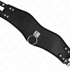 Collier large avec laisse réglable — détail texture surface