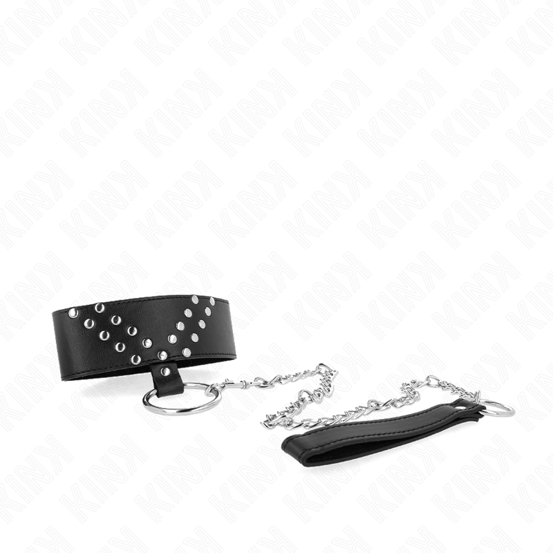 Collier à ceinture avec rivets en V — vue de profil