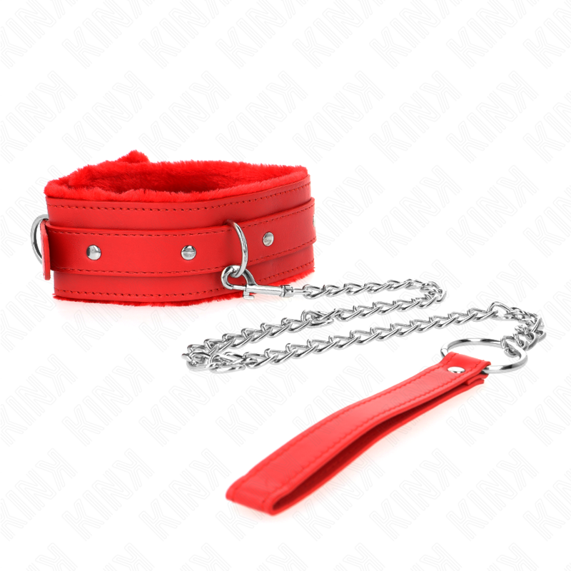 kink collier avec laisse 65 cm avec restrictions rouge 36 42 cm x 5 5 cm