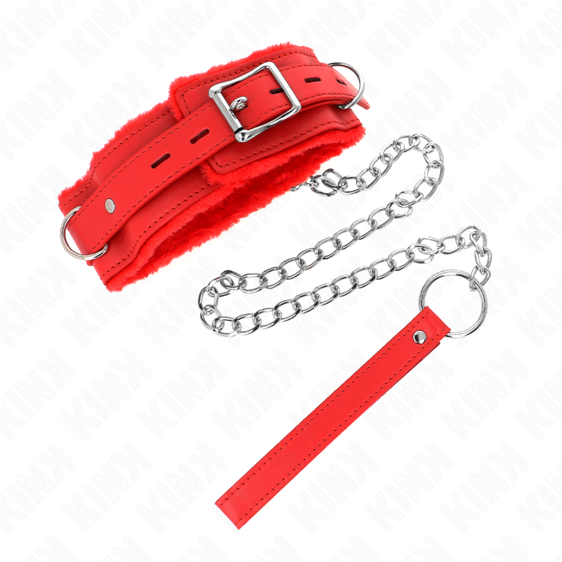 kink collier avec laisse 65 cm avec restrictions rouge 36 42 cm x 5 5 cm