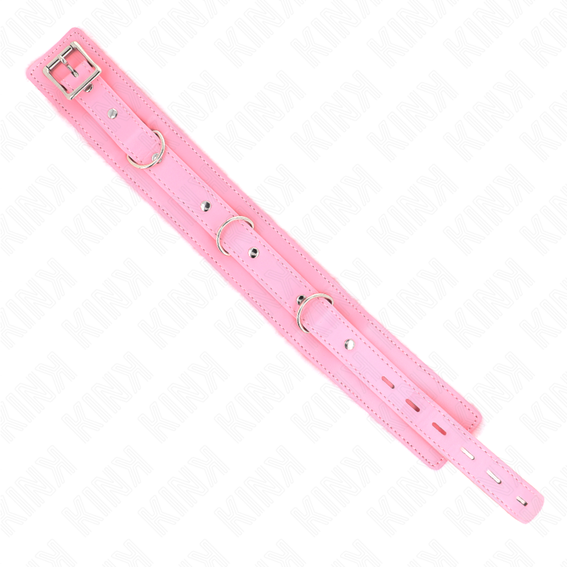 kink collier avec laisse 65 cm avec restrictions rose 36 42 cm x 5 5 cm