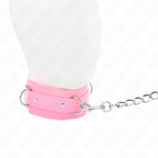 kink collier avec laisse 65 cm avec restrictions rose 36 42 cm x 5 5 cm