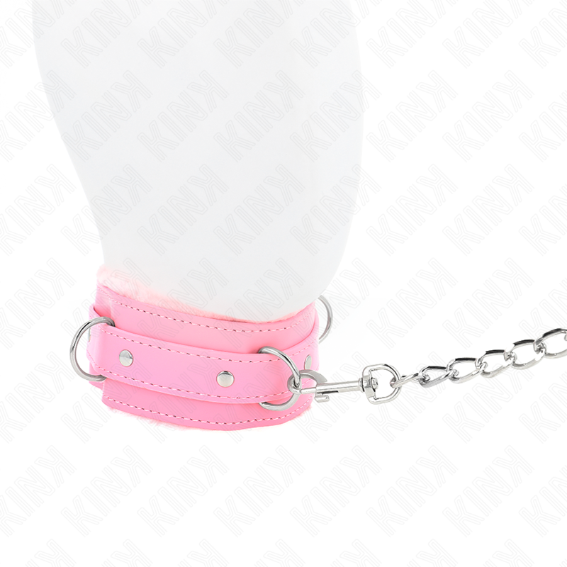 kink collier avec laisse 65 cm avec restrictions rose 36 42 cm x 5 5 cm