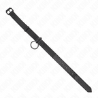 Collier à laisse foncé ajustable — vue rapprochée