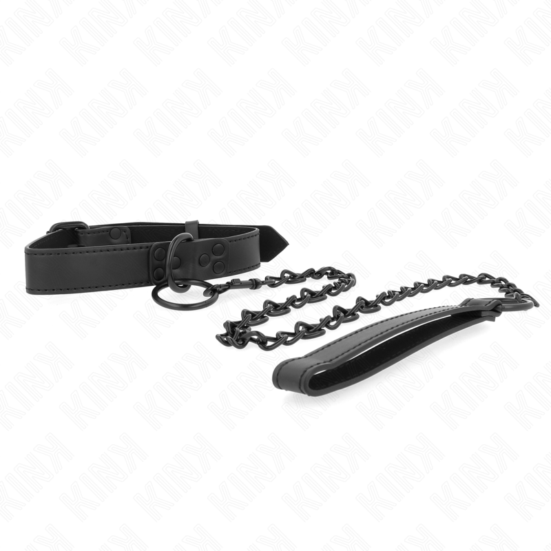 Collier à laisse foncé ajustable — vue de dos