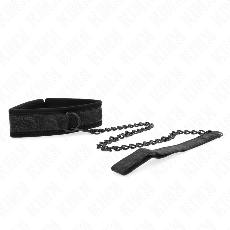 Collier basic avec laisse de maintien — vue de profil