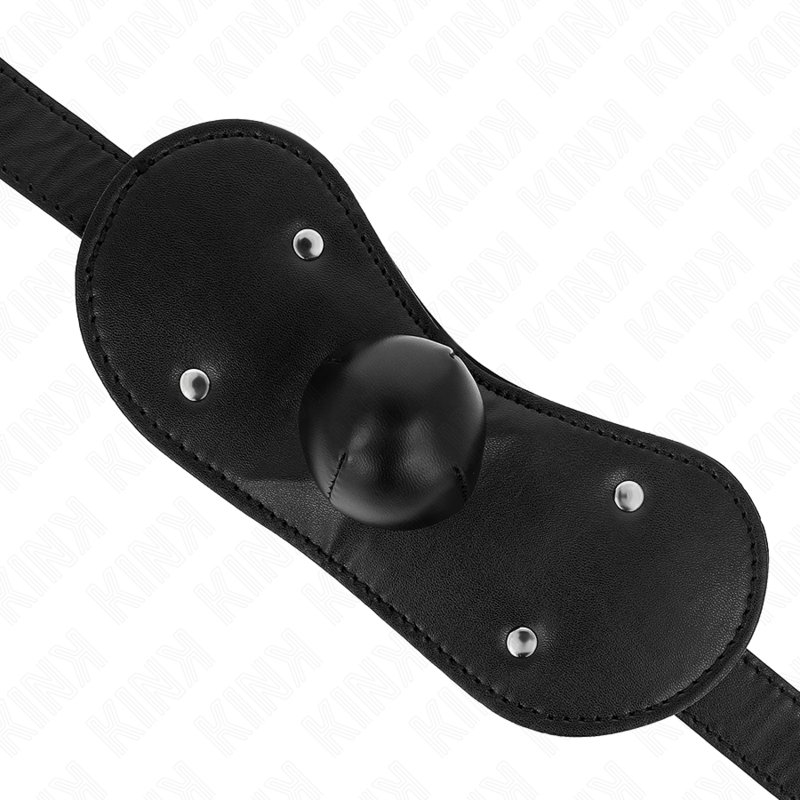 Bâillon boule avec sangle à boucles et serrure — vue de dos