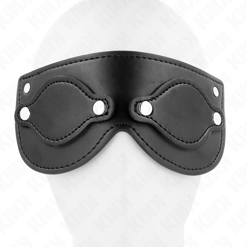 Masque cuirette à cache-yeux détachables — vue de dos