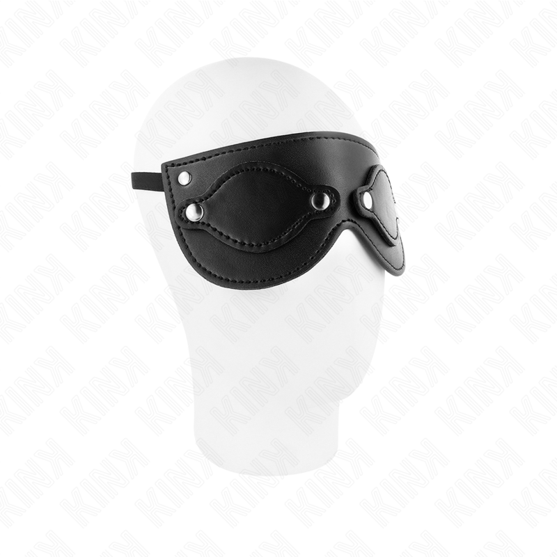 Masque cuirette à cache-yeux détachables — vue de profil