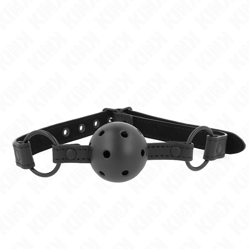 Bâillon boule en néoprène réglable — détail produit