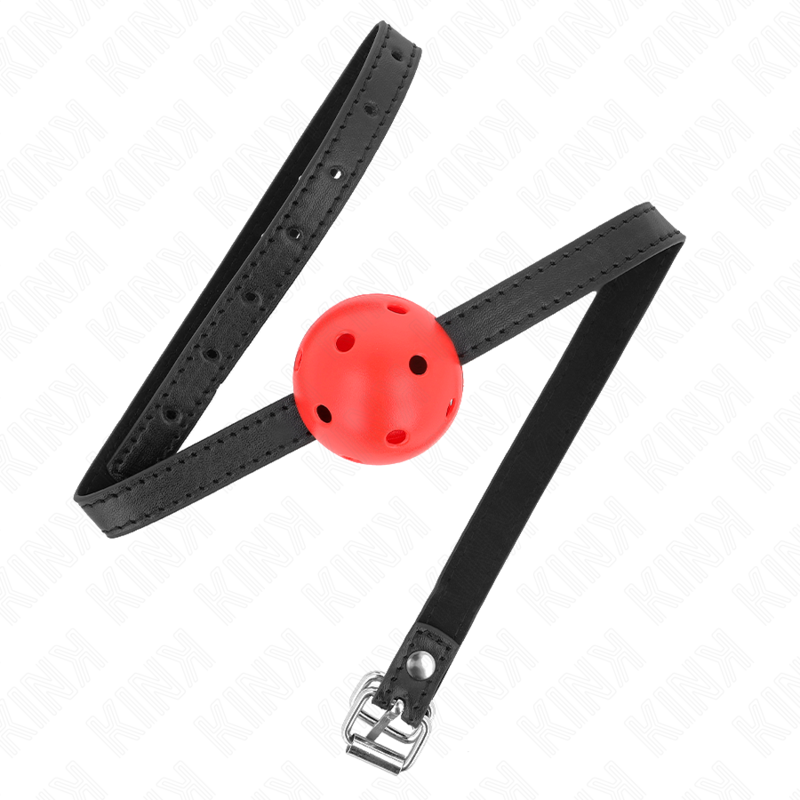 Bâillon boule respirante rouge — détail produit