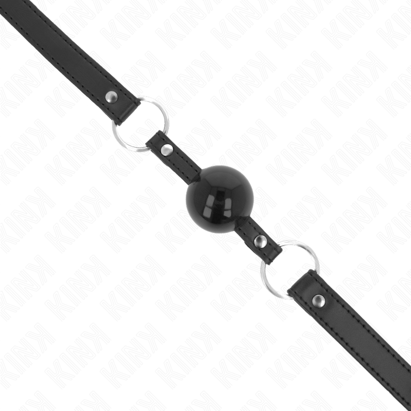 Bâillon boule avec serrure noire — vue de dos