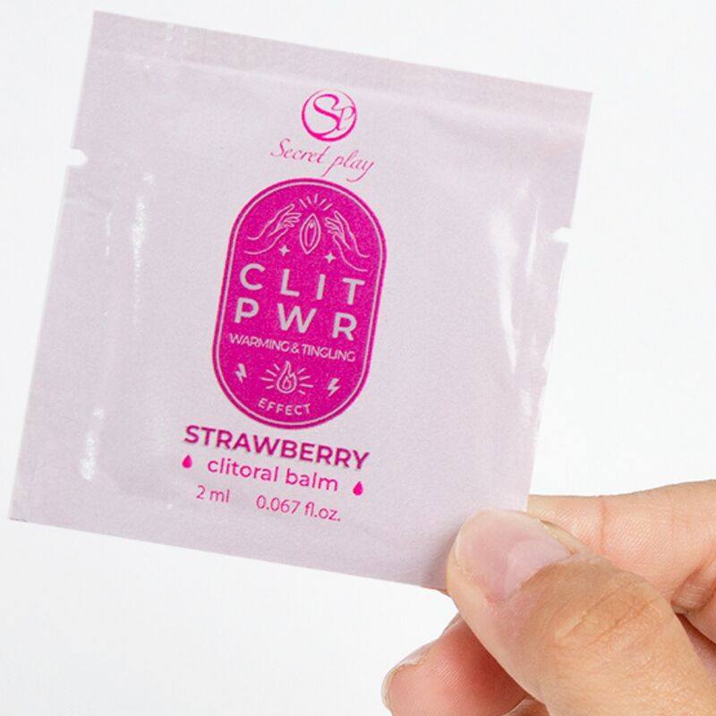 Lubrifiant et huile de massage gourmand fraise unidose — détail produit