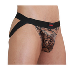 Jockstrap homme motif serpent noir — vue principale