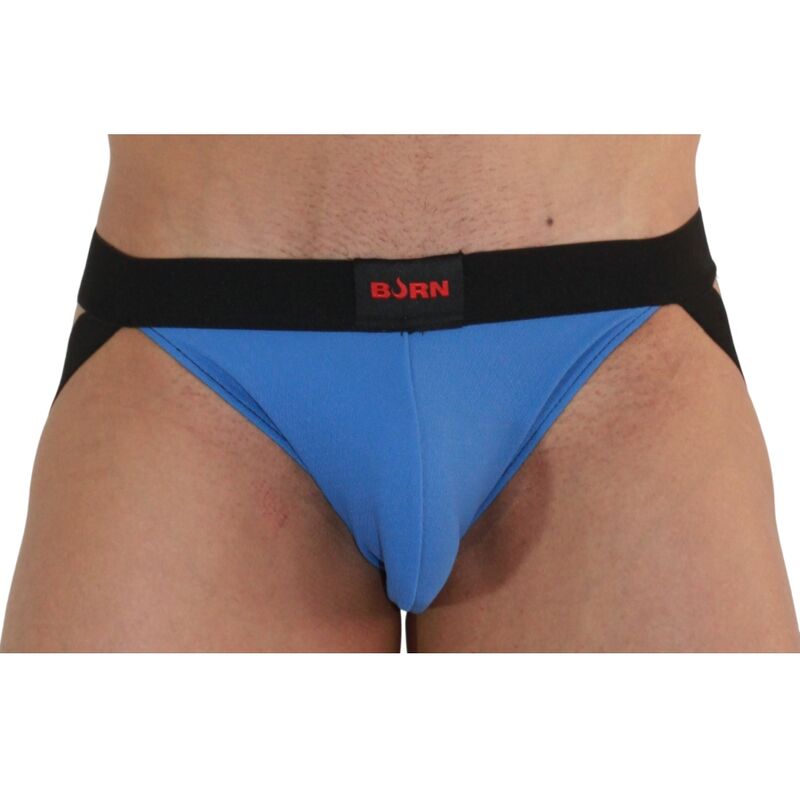 Jockstrap homme paillettes bleu nuit et noir — vue de dos