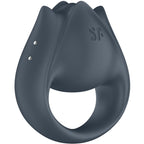 Anneau vibrant et stimulateur de doigts 2 en 1 en silicone — vue de profil