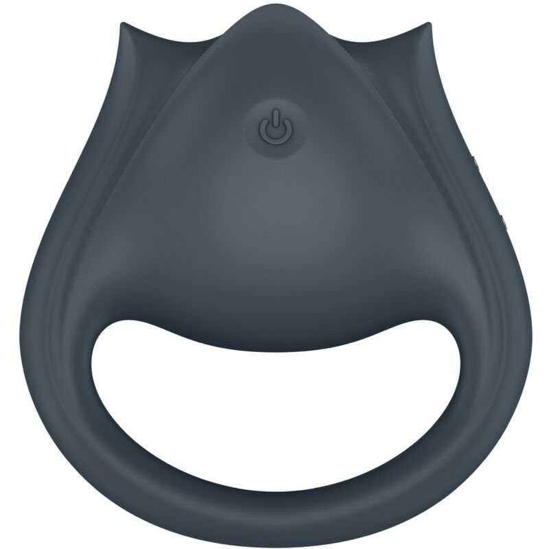 Anneau vibrant et stimulateur de doigts 2 en 1 en silicone — vue de dos
