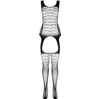 Bodystocking mesh aux transparences de dentelle — vue de profil