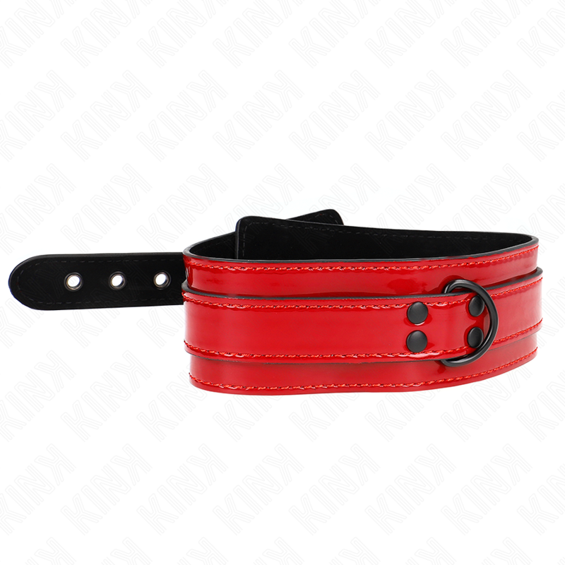 Collier ajustable rouge vin de soumission — détail produit