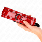 Collier ajustable rouge vin de soumission — vue de dos