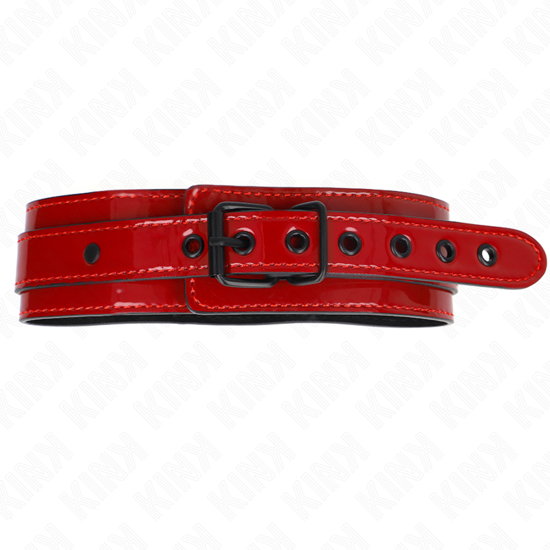 Collier ajustable rouge vin de soumission — vue de profil