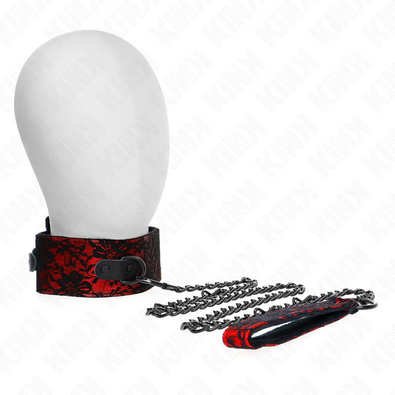 kink collier dentelle avec ceinture avec ceinture en cuir vrai 105 cm 44 x 5 5 cm