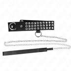 Collier de soumission orné de brillant avec laisse — détail produit