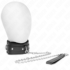 kink collier avec laisse 65 cm avec restrictions noir 36 42 cm x 5 5 cm