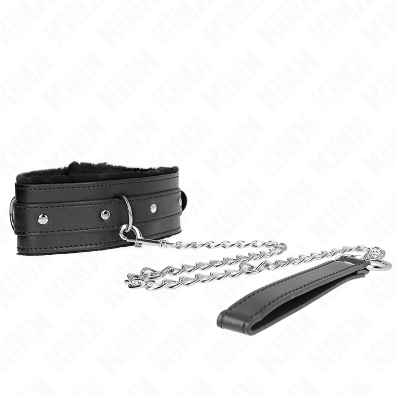 kink collier avec laisse 65 cm avec restrictions noir 36 42 cm x 5 5 cm