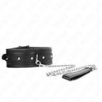 Collier de soumission à boucle brillante avec laisse — détail produit