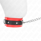 Collier de soumission à sangle bicolore ajustable — détail produit
