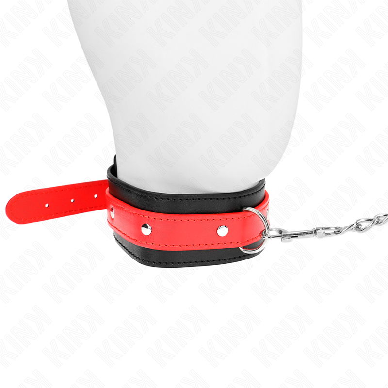 kink collier avec bracelet rouge 65 cm ajustable 36 43 cm x 5 cm